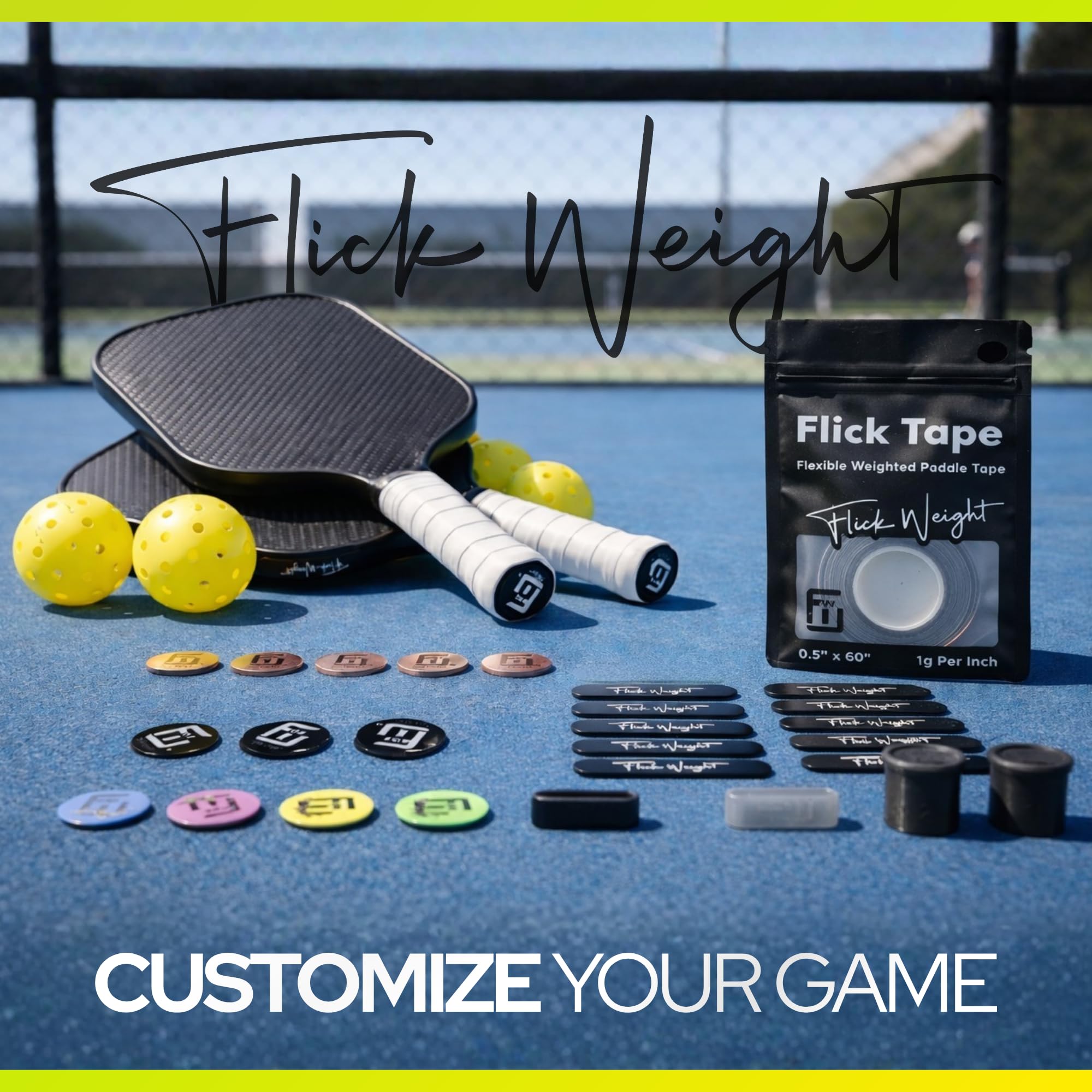 Pesi per pickleball in rame, per monete e pickleball per migliorare l'equilibrio di precisione, peso leggero del manico per pagaie, misura universale, confezione da 2
