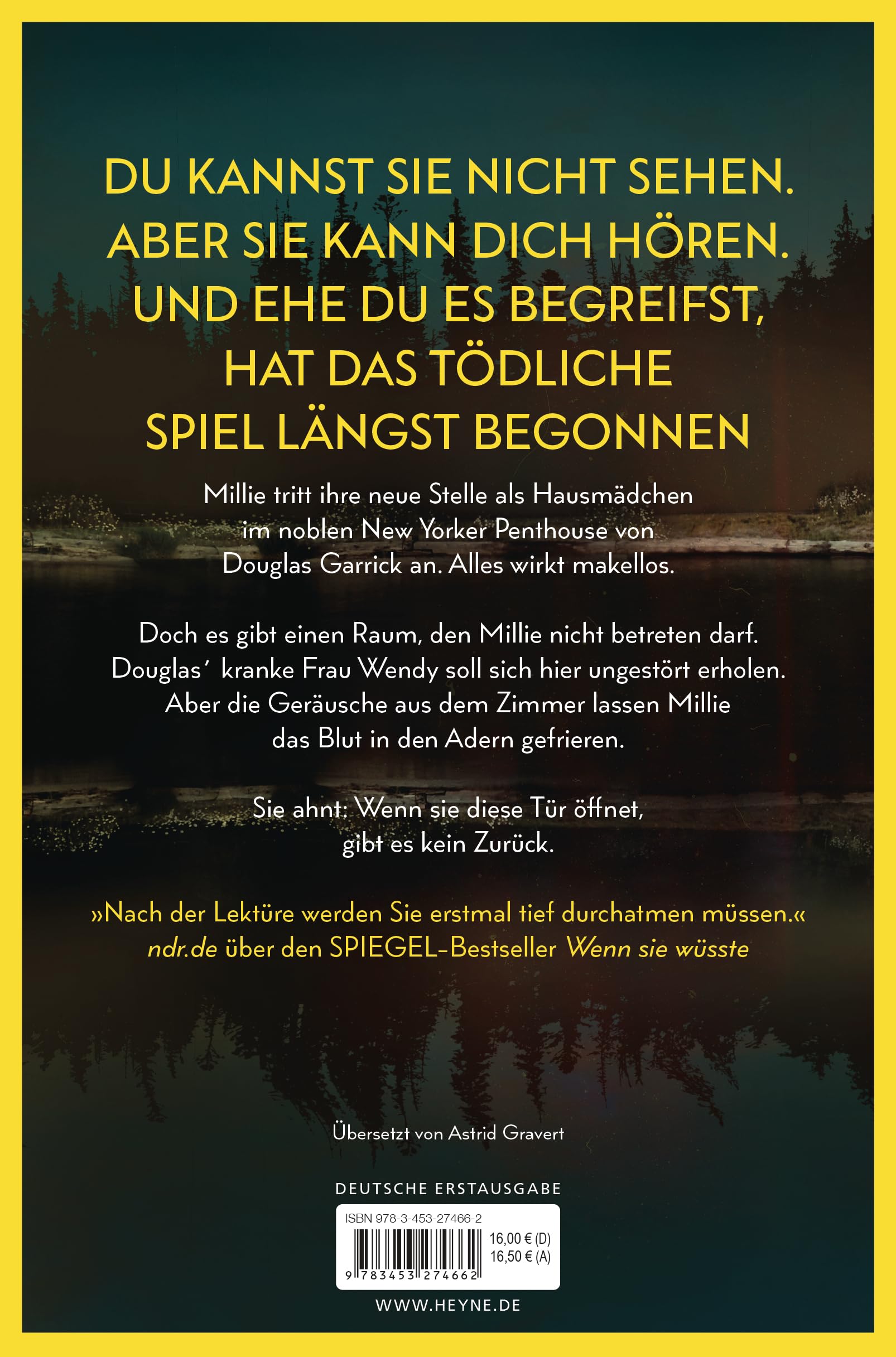 Sie kann dich hören: Thriller - Millie ist zurück! Der neue Thriller der SPIEGEL-Bestsellerautorin voller unglaublicher Twists: 2