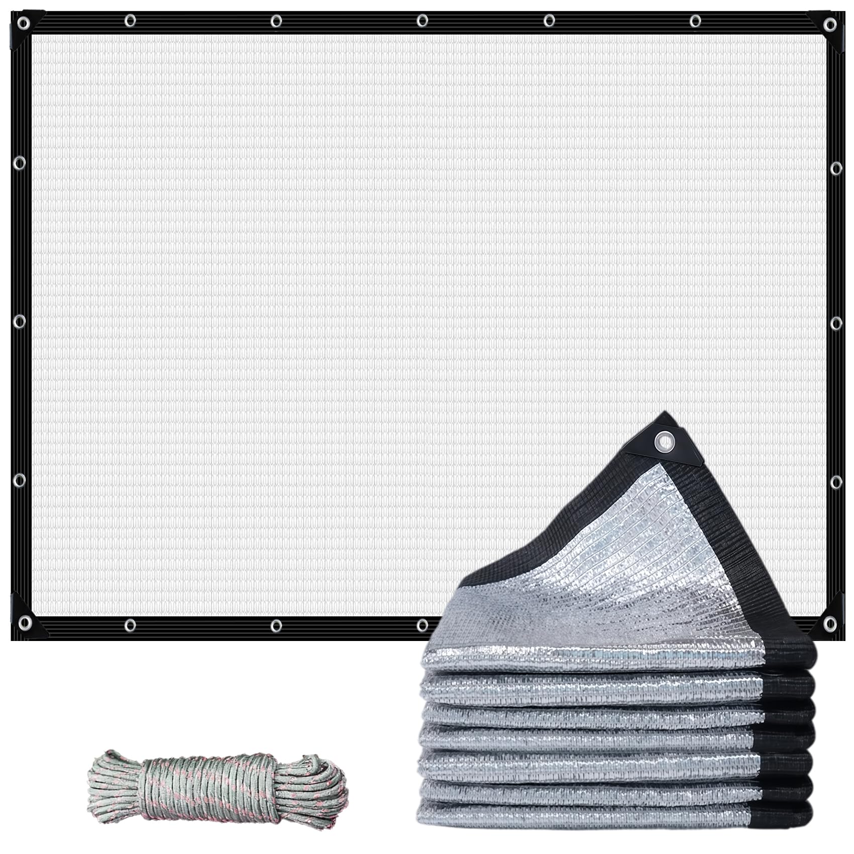 Red de Sombreado Anti Rayos UV, Resistente Intemperie, 200x215cm Plata