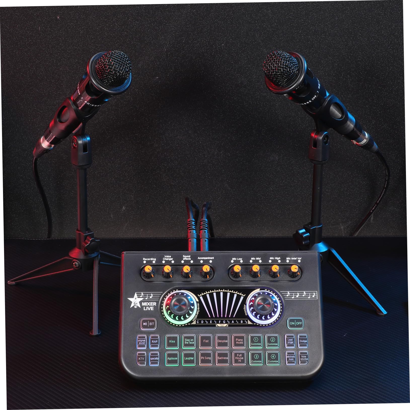 Cabilock Apparecchiature per Registrazione Audio Pacchetto di Strumenti per Podcasting con Microfono e Modifica Vocale Scheda Audio Live per Registrazione Canto e Streaming
