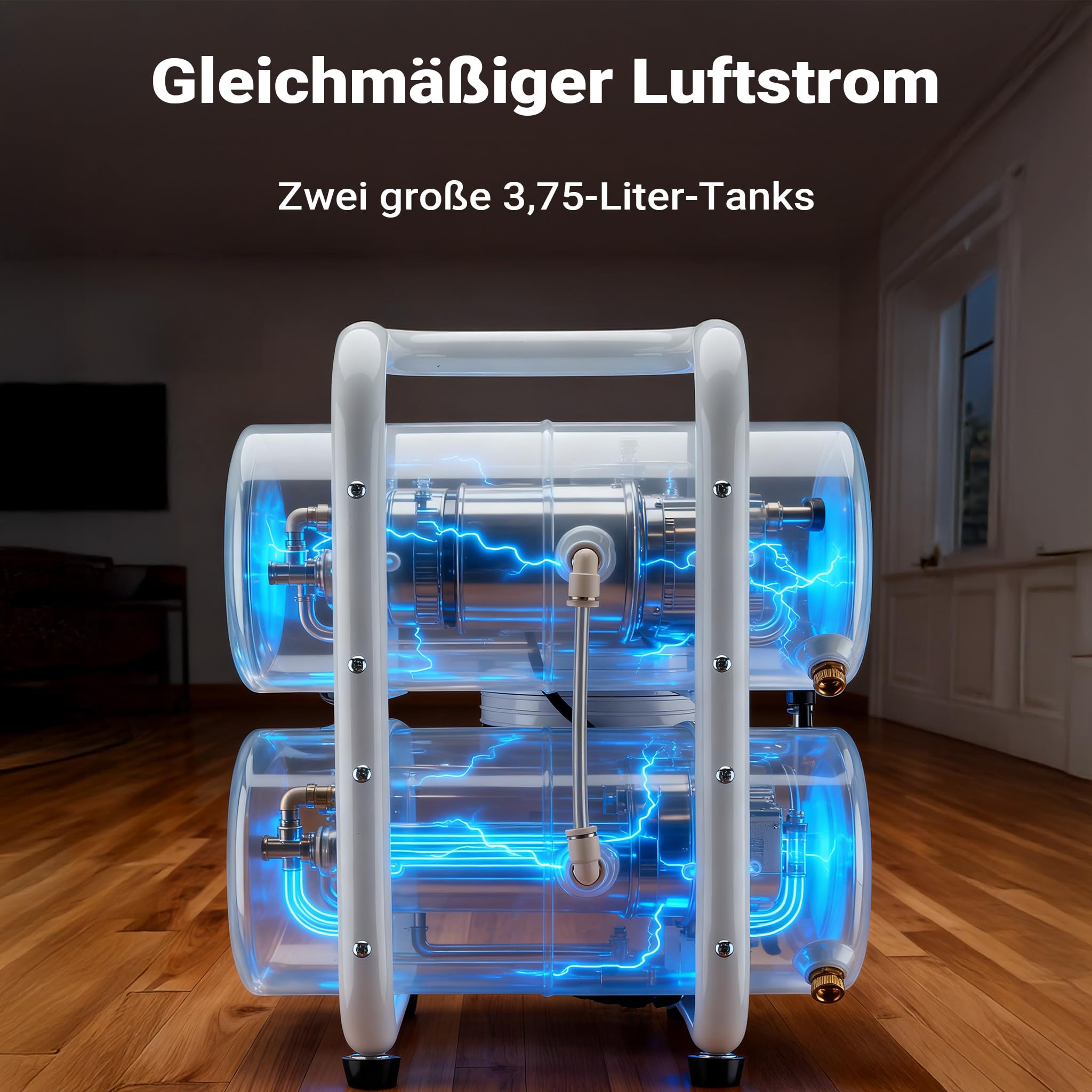 Wiltec Airbrush Kompressor AS06T 1/4 PS mit Zubehör, Kompressor für Airbrush-Pistole hohe Luftzufuhr 65-69 l/min, leistungsstarker Druckluftkompressor 3,2 bar, Luftkompressor für Airbrush-Design