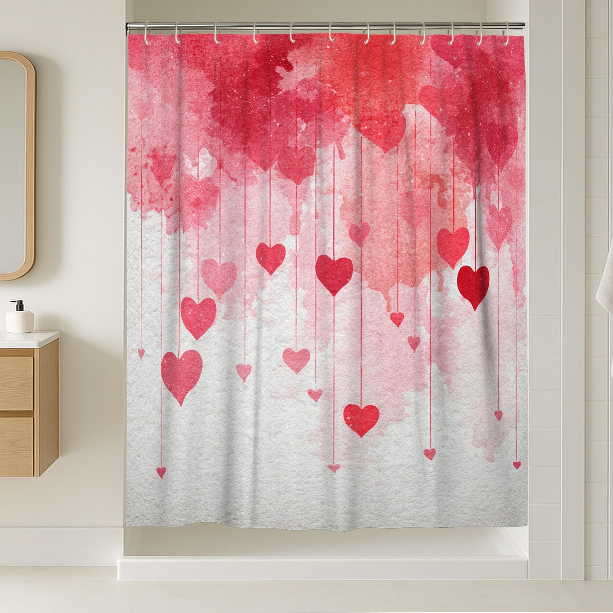 Rideau de douche extra long 183x243 cm lavable avec crochets