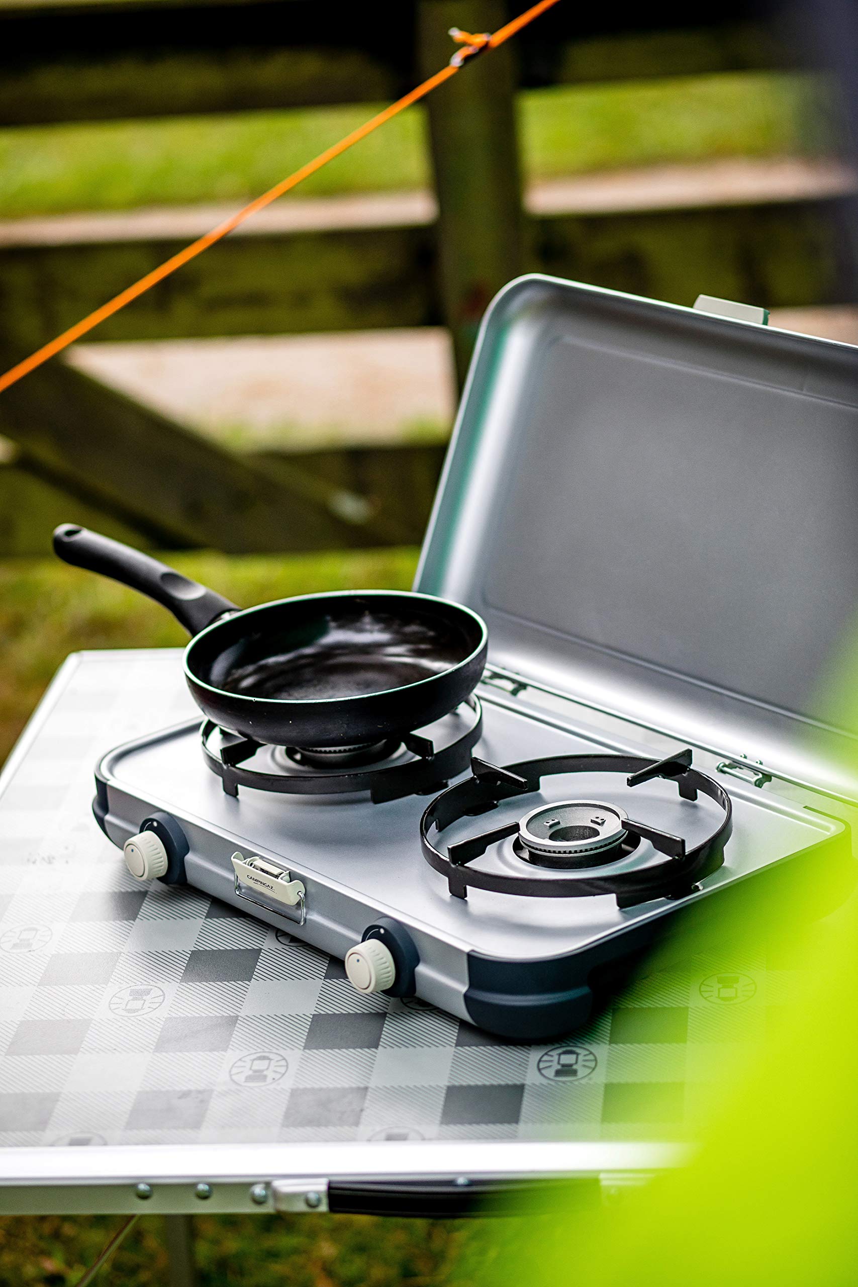 Campingaz, fornello a gas portatile a due fuochi, grill esterno