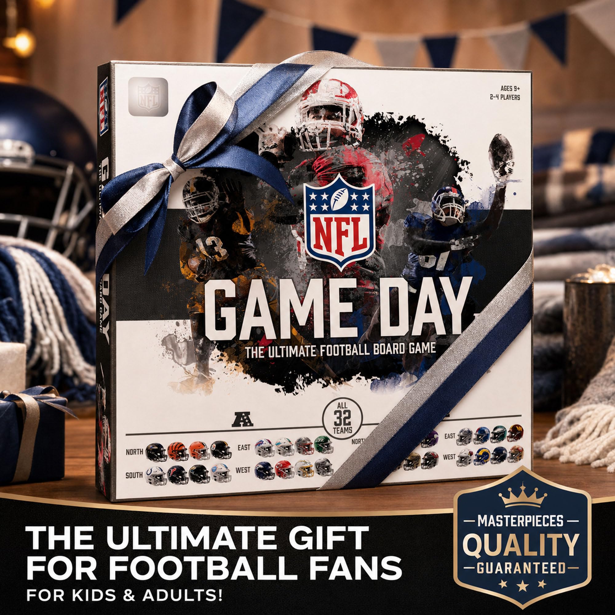 NFL Game Day: The Ultimate Football Board Game Game - Licenza ufficiale con tutte le 32 squadre, dai 9 anni in su, 2-4 giocatori, divertimento per la serata di gioco in famiglia o le feste