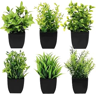 Sponsored You’re seeing this ad based on the product’s relevance to your search query.Learn more about this advertisement Royouzi Pack of 6 Artificial Plants, Small Artificial Plants in Pot, Fake Plants Artificial Plants for Bedroom, Bathroom, Kitchen, Home, Indoor Decoration with Pot, Fake Plants (Black)