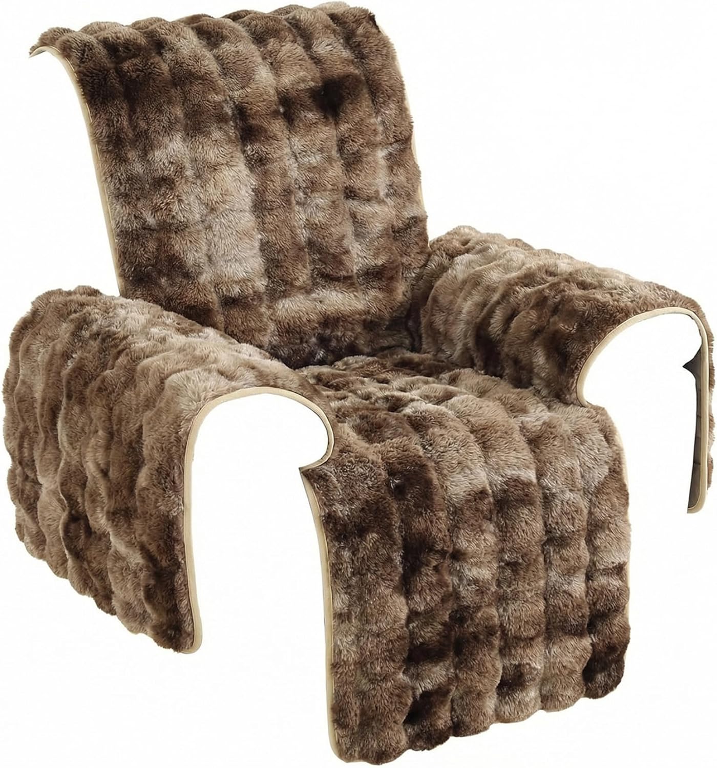 1 Set Recliner Chair Cover, Thick Rabbit Plush Recliner Cover, Soft Warm Faux Furs Couch Sofa Slipcover for Kids Dogs Pets Chair, Covers, for