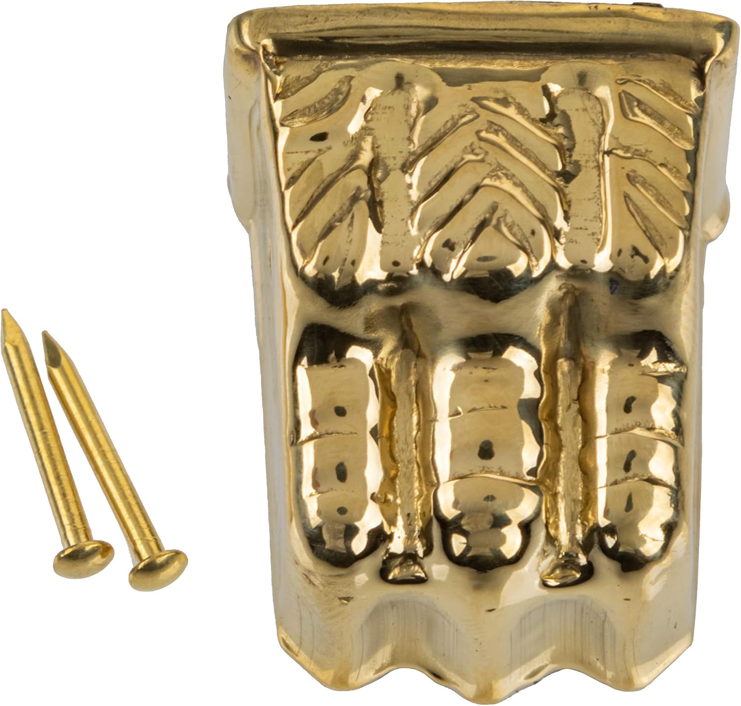 Small Stamped Brass Furniture Leg Claw Feet | Toe Cap to Protect Feet of Table, Dresser, Sofa | Antique Furniture Reproduction Hardware | UA-375-TCPB (1)