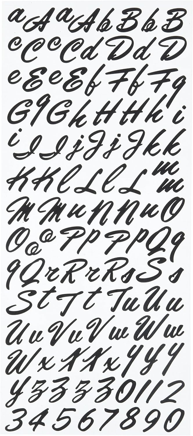 Amazon.com: Sticko Alpha Stickers, Mod Script/Black : Toys & Games