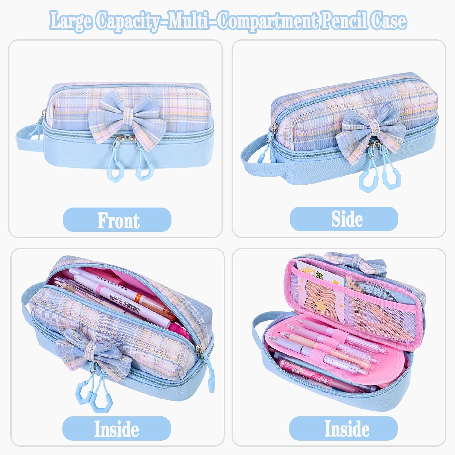Girls Backpack,Kids School Backpack With Lunch Box Pencil Case Set,Cute Childrens Schoolbag For Girls - Image 5