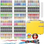 Amamao 72 Couleurs Marqueurs de peinture acrylique, stylos à pointe de pinceau et marqueurs, stylo à peinture acrylique pour bois, pierre, toile, verre, tissu, oeuf, peinture à la roche et artisanat fournitures d'art