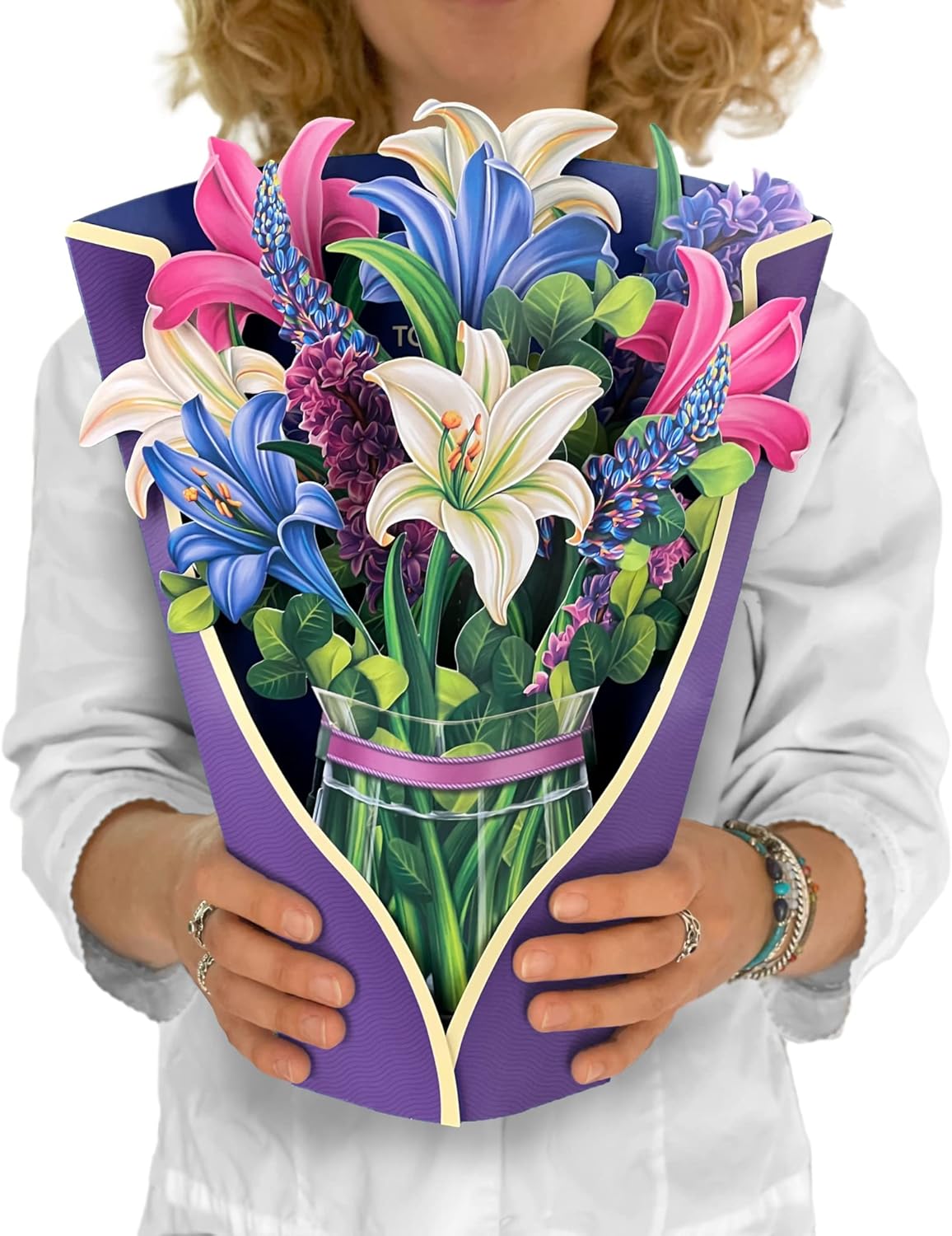 FreshCut Paper Pop Up Cards, Lillies & Lupines, 12 inch Life Sized