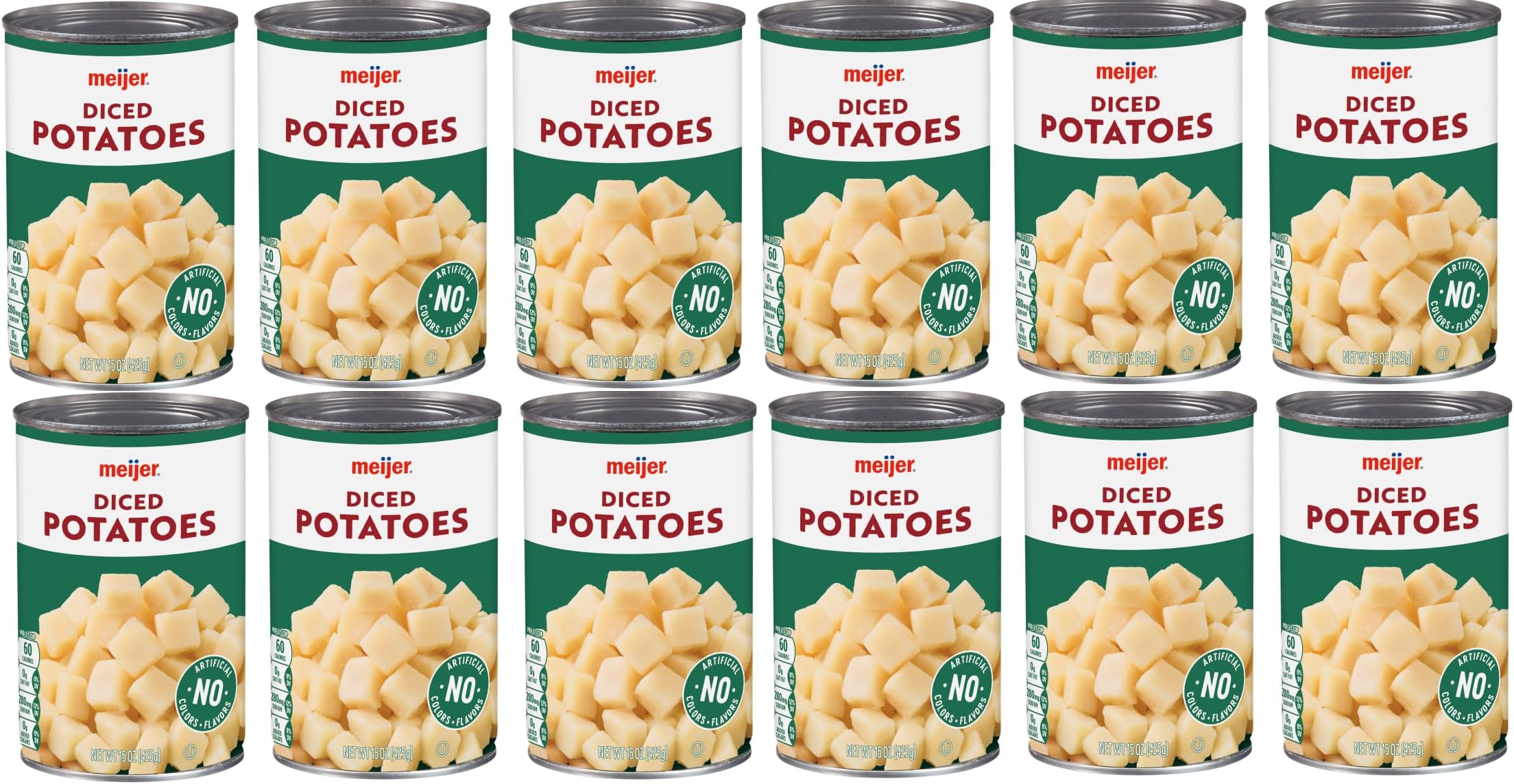 Pack Of 10 Canned Diced Potatoes, 15 oz.