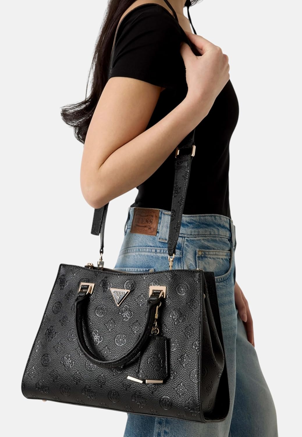 GUESS Womens Cresidia II Society Satchel Handbag