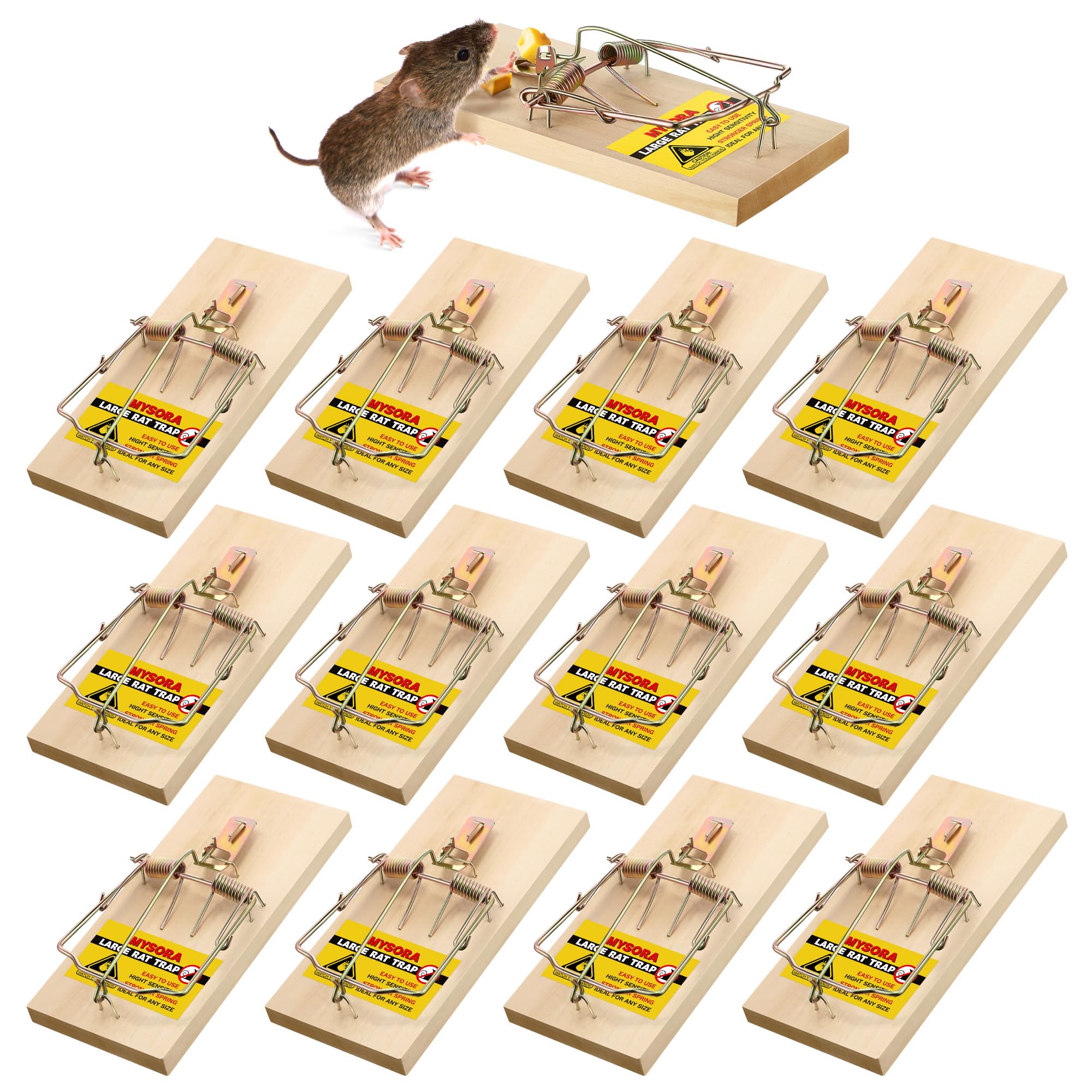Photo 1 of Mysora 12 Pack Large Wooden Rat Traps