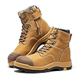 BOTAS PRO Roslyn Composite Toe Side Zip Work Boots for Men, 7'' Lightweight Comp Toe Cap YKK Zipper Non-slip Rubber ASTM F2413-18 EH Safety Boot, Comfortable Wide Ankle Support Boots (CP232Z-245Z)