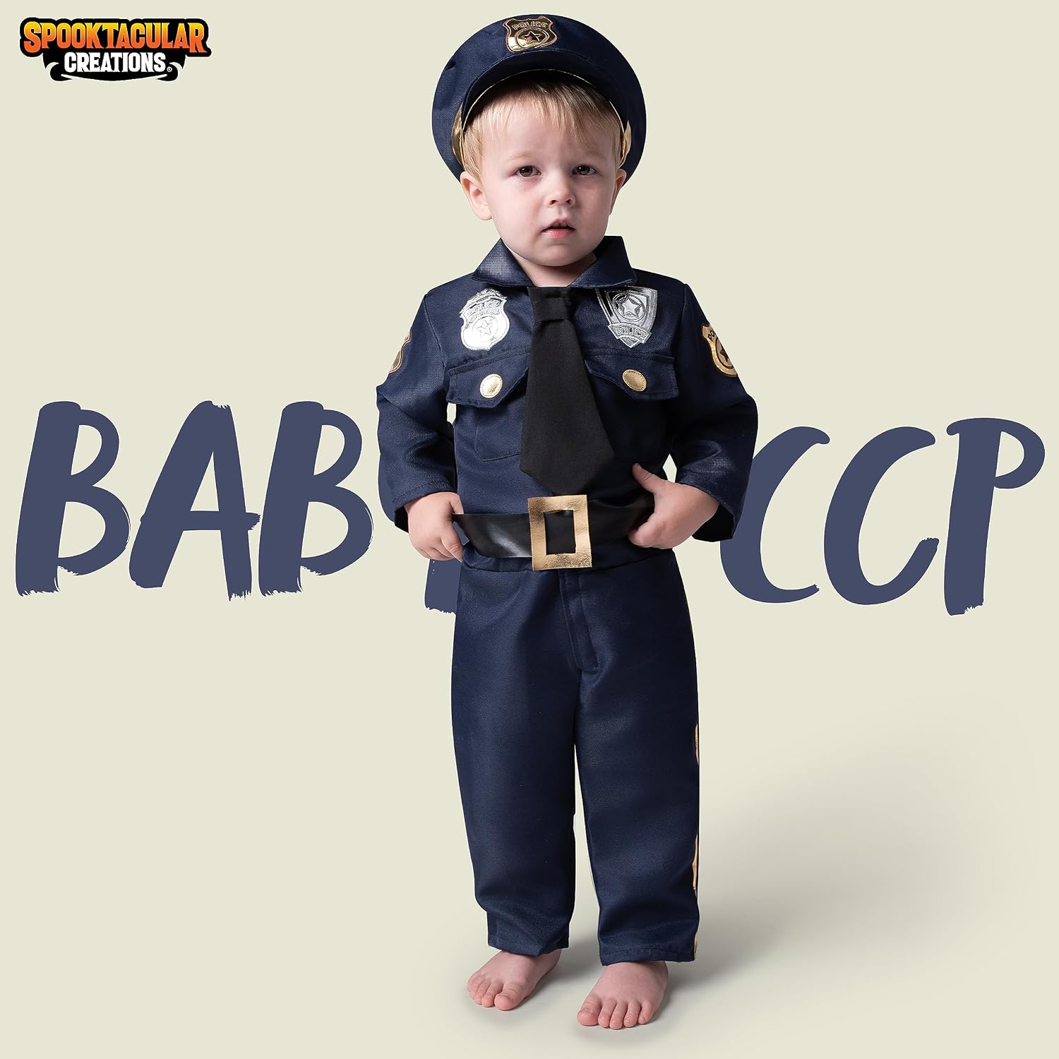 Spooktacular Creations Halloween Toddler Police Costume, Police Costume kids baby Halloween School Dressup Party