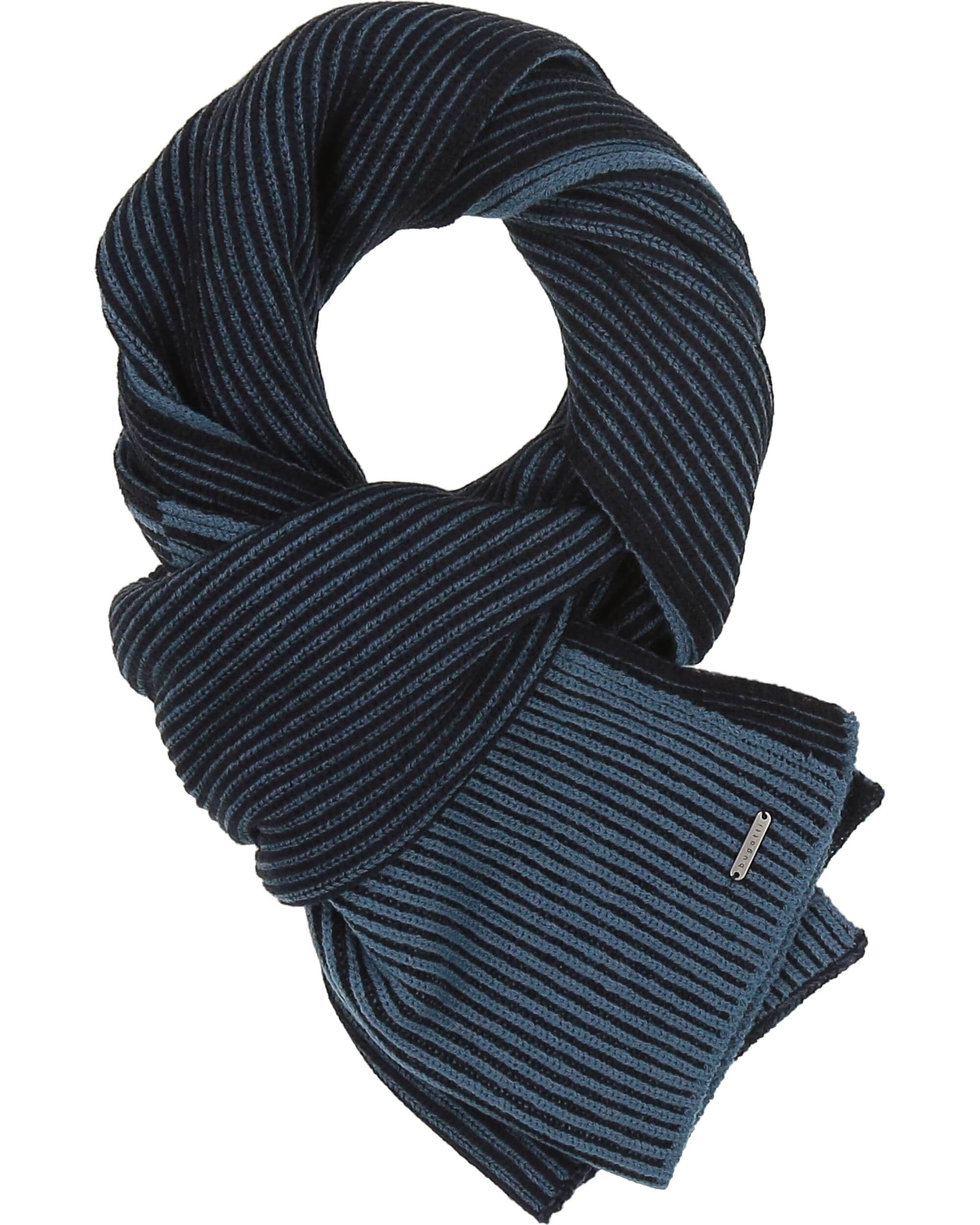 bugatti bufanda de hombre con letras - 30 x 180 cm - Bufanda de invierno con motivo acanalado
