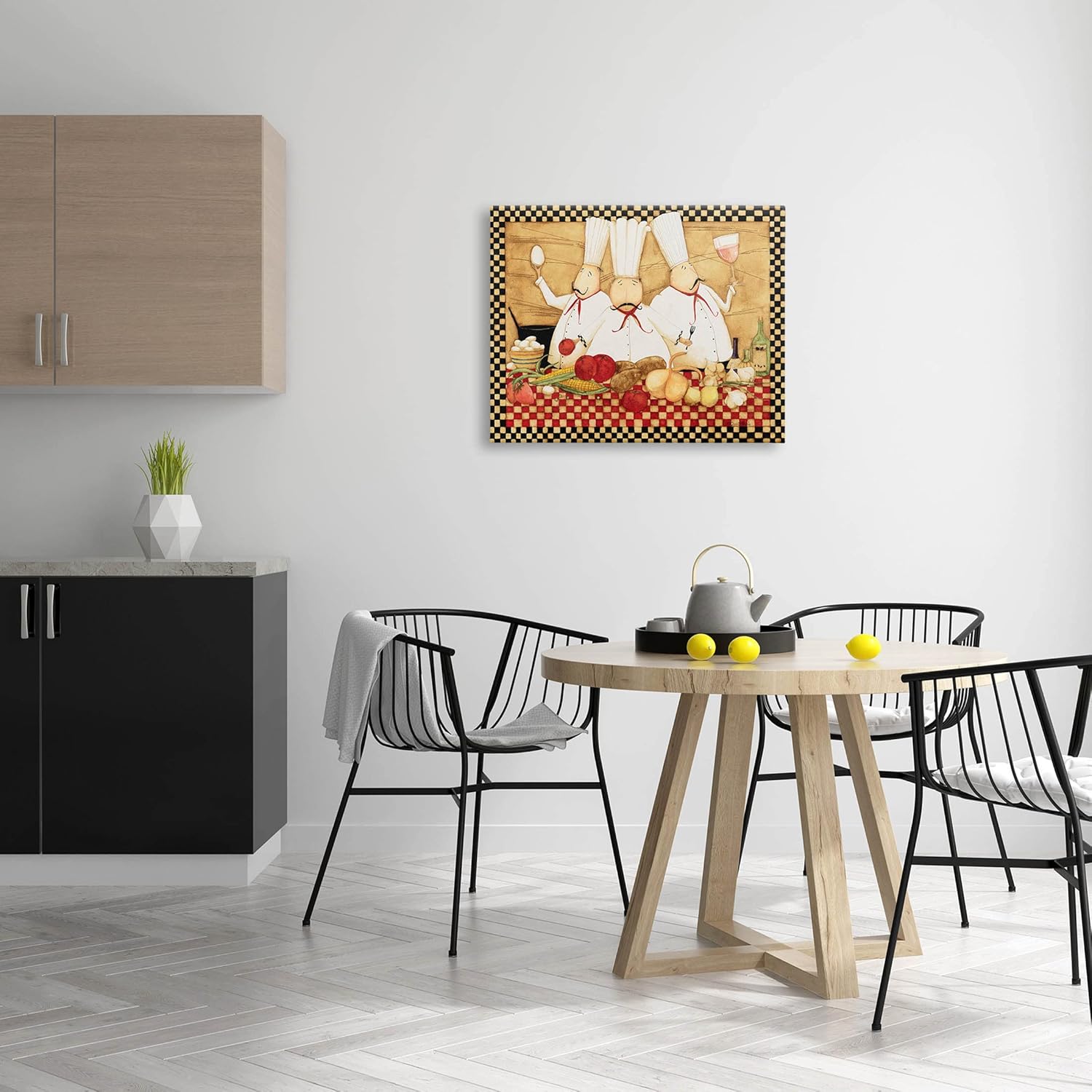 Stupell Industries Vintage Chefs Checkered Kitchen Canvas Wall Art, Design by Dan DiPaolo