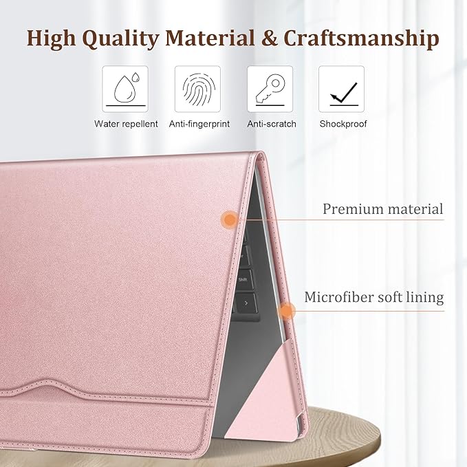 Fintie Funda para Microsoft Surface Laptop Go 12.4" (Rose Gold) miniatura 2