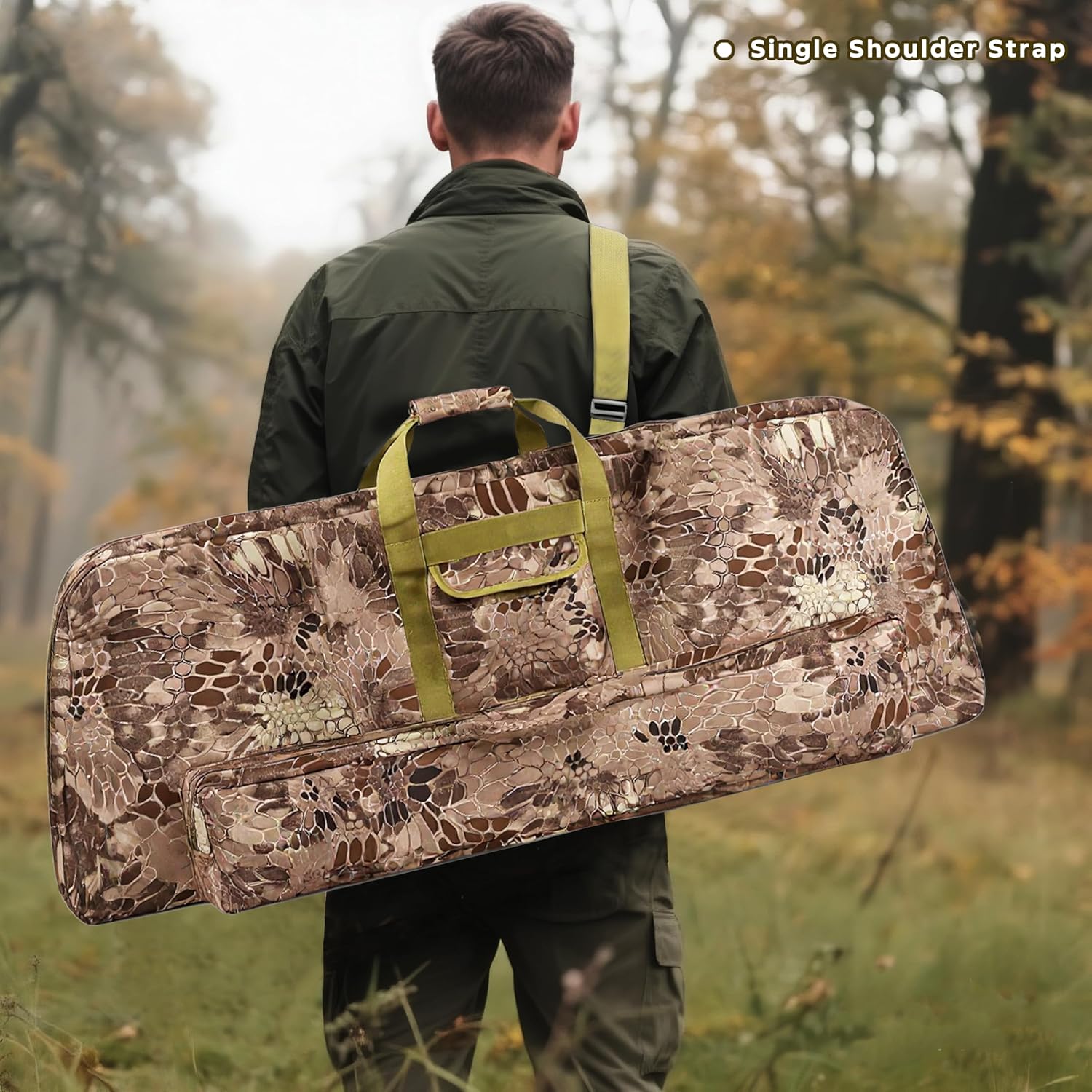 Silfrae Compound Bow Case Soft Bow Case Compound Bow Carry Bag with Arrow Pocket