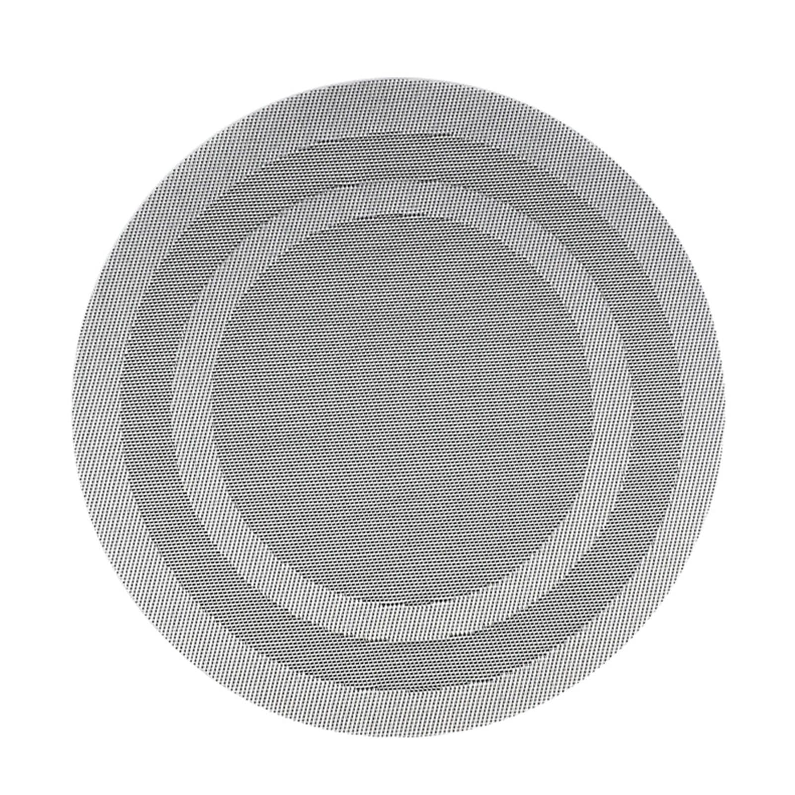 10er Set Platzsets, 38 cm Platzsets Abwaschbar Modern 70% PVC+30% PET Rund Grau, Rund