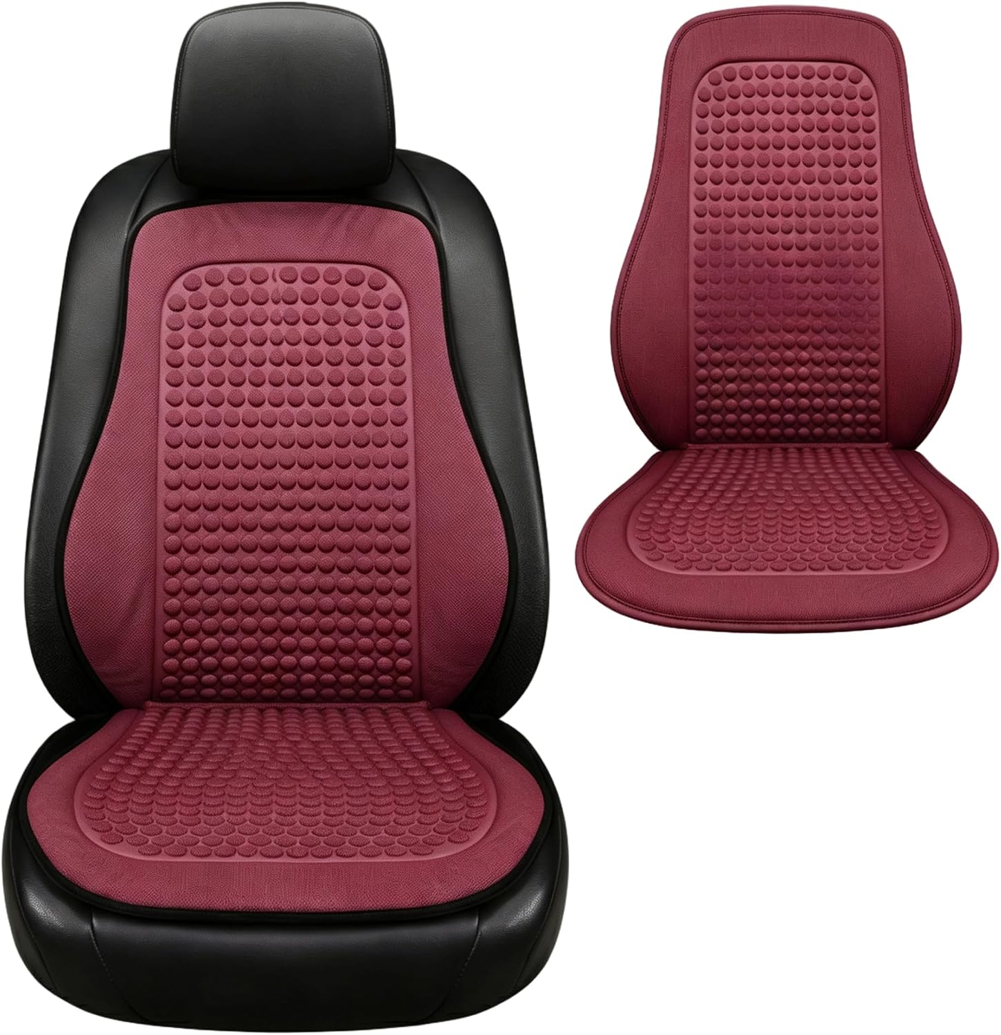 Car Seat Cushion Cover, Cooling All-Season Fit Wine Red