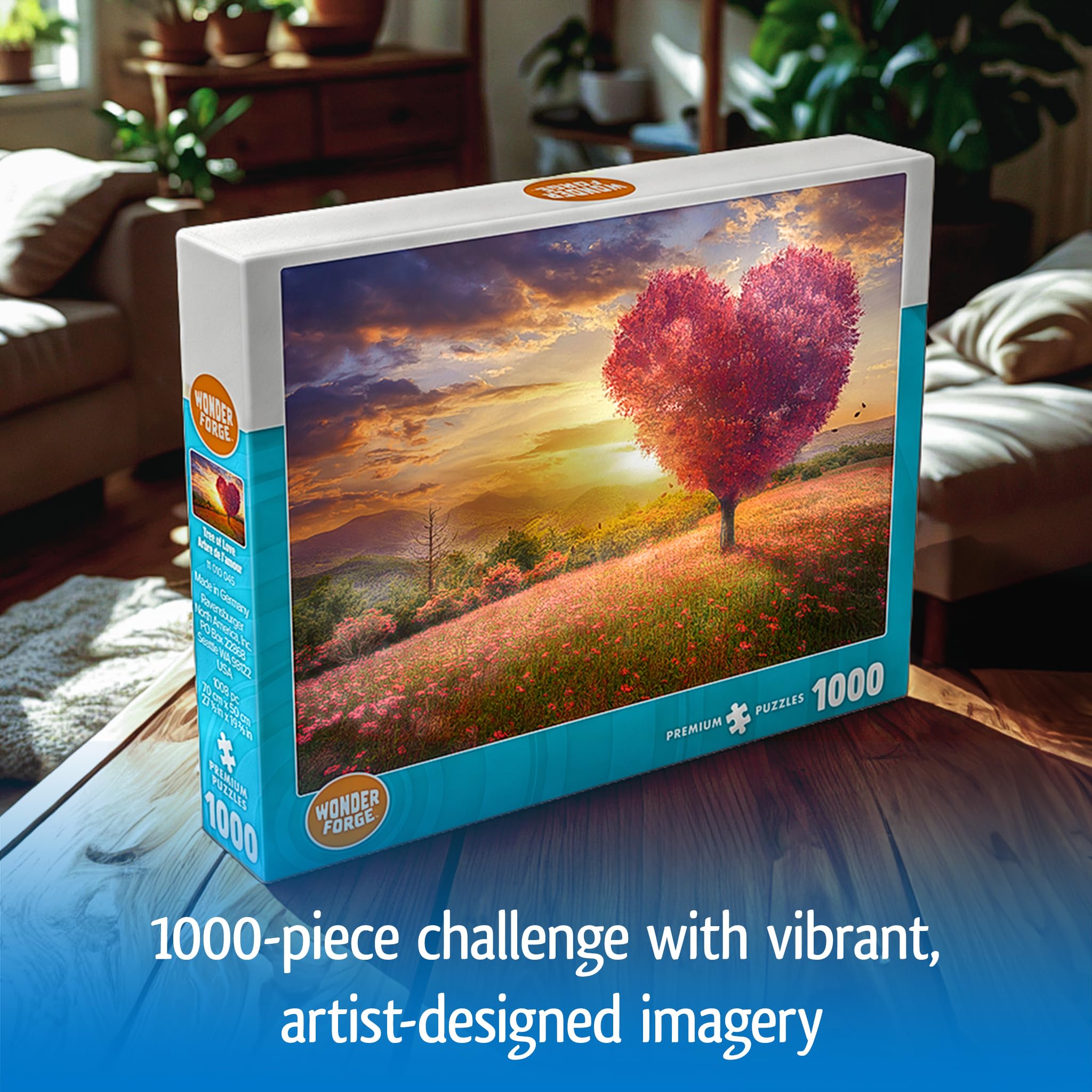 Amazon.com: Wonder Forge Tree of Love 1000 Piece Jigsaw Puzzle for