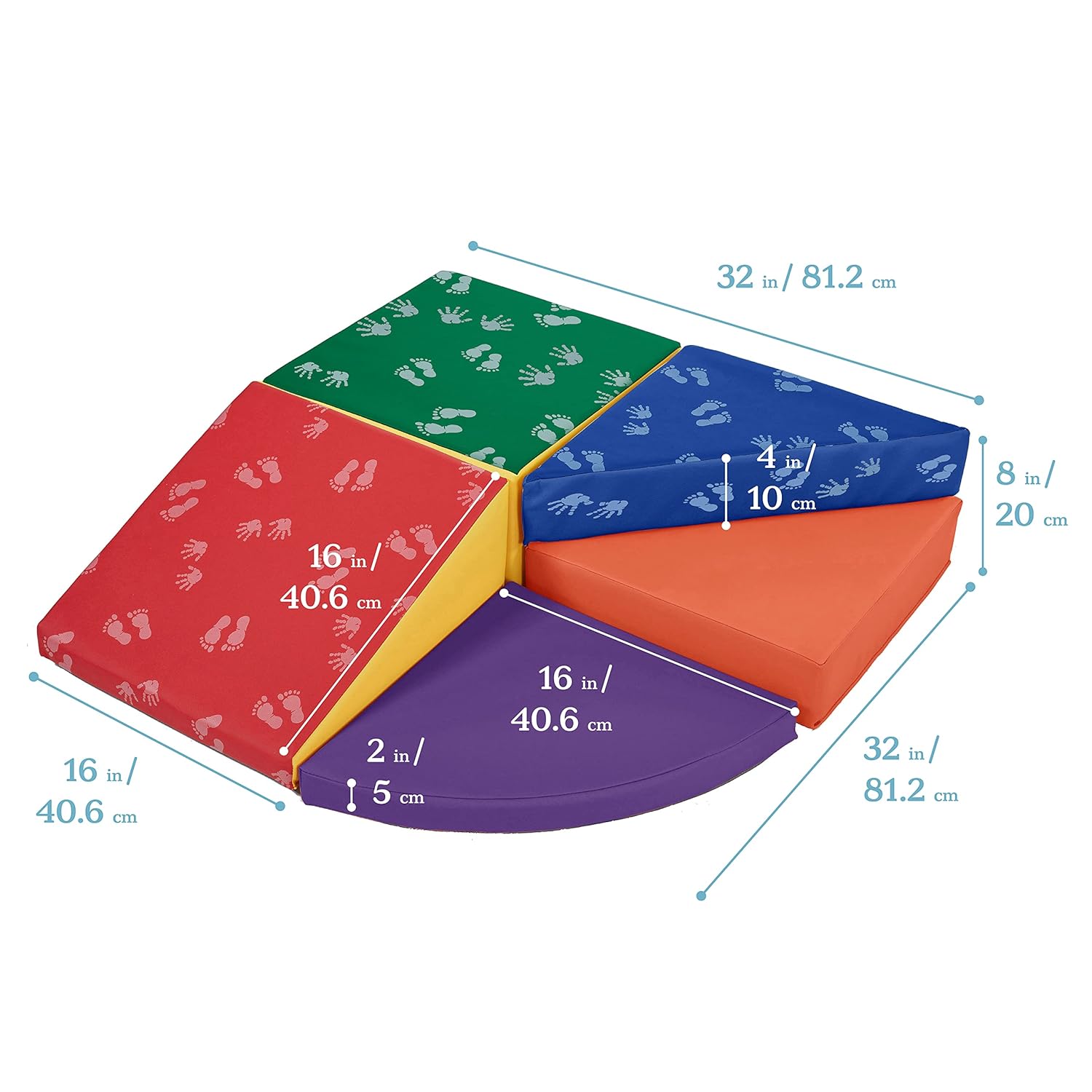 ECR4Kids SoftZone Junior Tiny Twisting Climber, Beginner Playset, Hands and Feet, 5-Piece