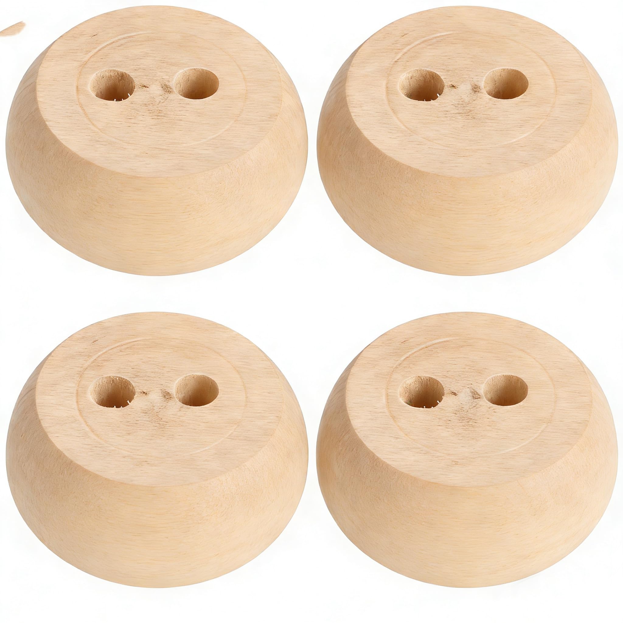Pieds de meubles ronds en bois massif de 5,1 cm pour surélever un canapé trop bas ou instable