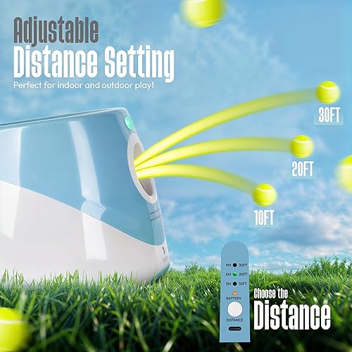 Vista 6 de Lanzador automático de pelotas para perros pequeños – Máquina lanzadora de pelotas para perros – Juguete interactivo para interiores y exteriores