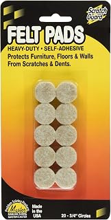 Master Caster Scratch Guard Felt Pads,Beige