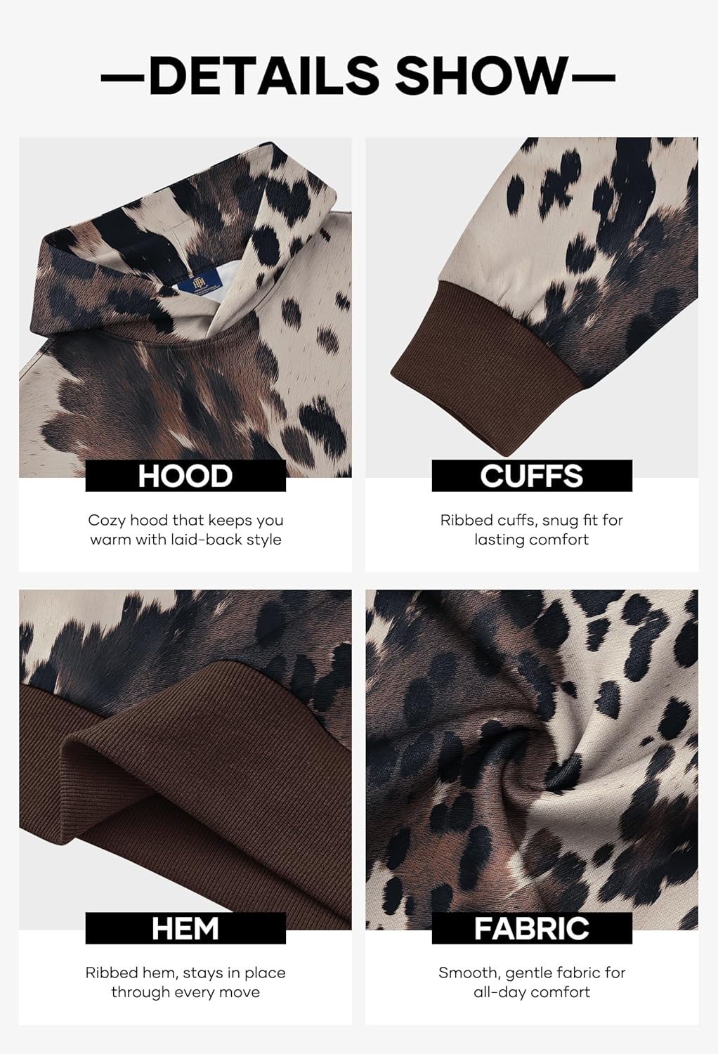 Men's Camo Hoodie Forest Print Midweight Soft Casual Hooded Pullover with Pocket (S-XXL) - Image 6