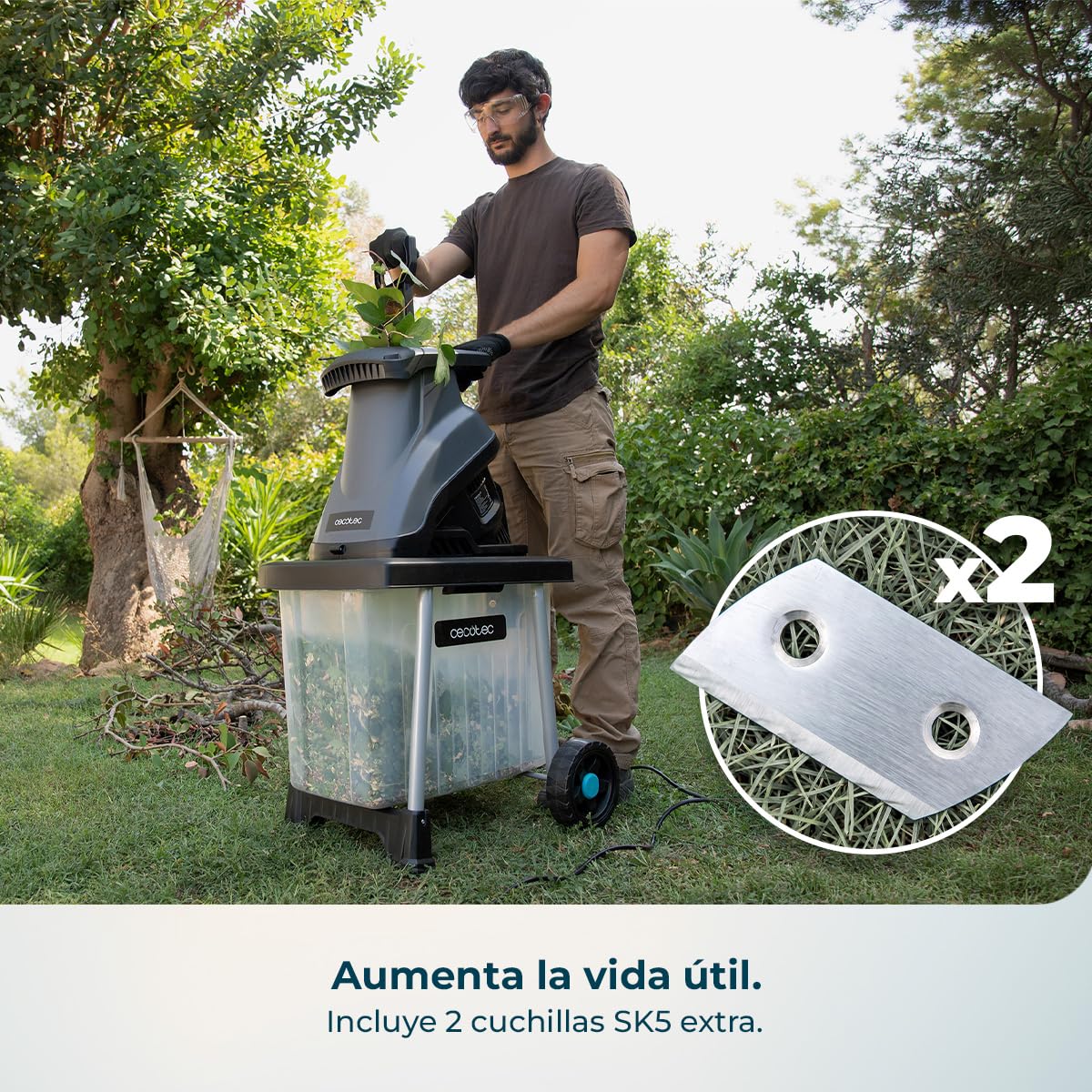 Cecotec Biotrituradora de Jardín BioCrush 3200 Grand