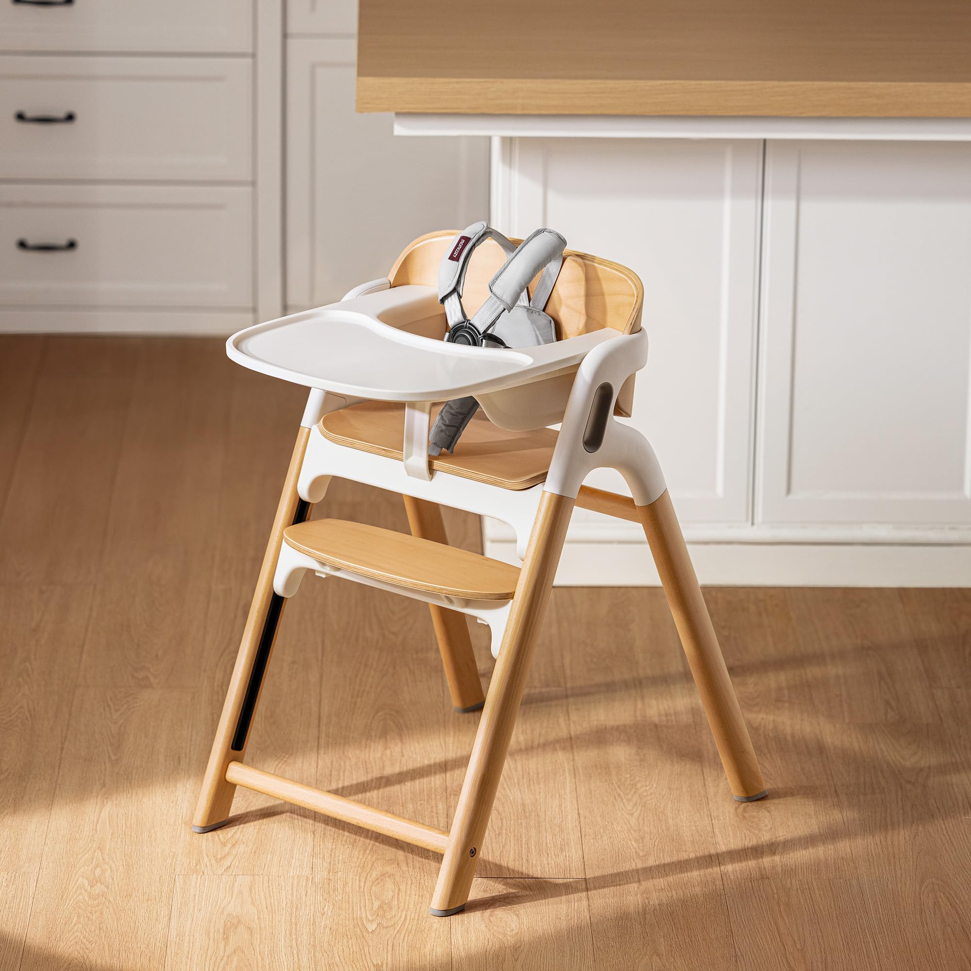 Momcozy DinerPal Wooden High Chair for Baby, Toddler & Adult Up to 140kg