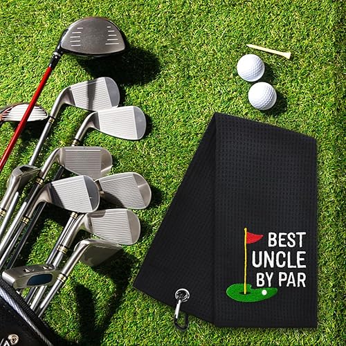 Miniatura 5 de Hafhue Best Uncle by Par - Toalla de golf bordada, toalla de golf para tío, accesorios de golf para hombres, regalo de golf para tío, cumpleaños