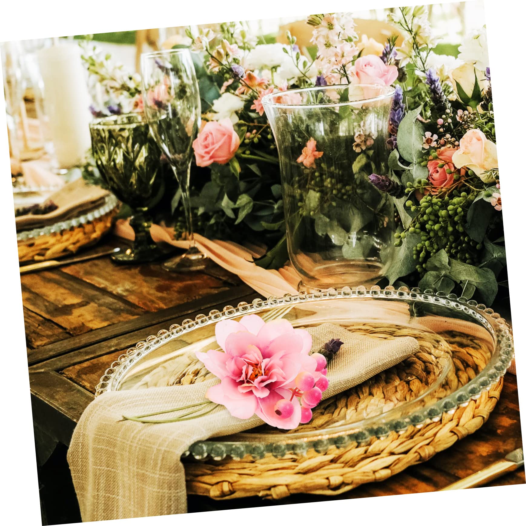 IMIKEYA 30stücke Künstliche Blumen Serviettenringe Elegante Tischdeko Für Hochzeiten Ostern Partys Und Mehr Stilvolle Napkin Decor Accessory Aus Hochwertigen Materialien
