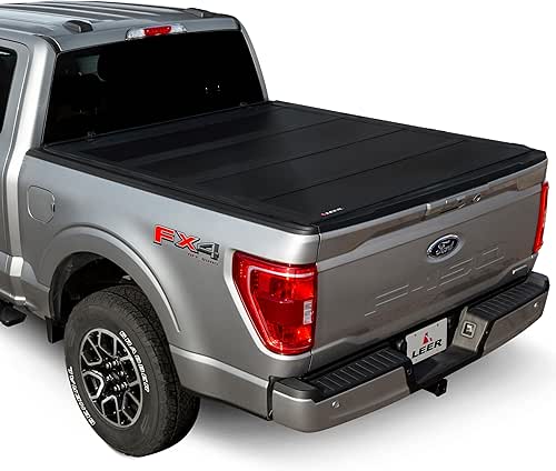 LEER HF650M Quad-Folding Truck Bed Tonneau Cover, Fits Ford F-150