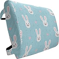 Vista 63 de Lunarable Teal Travel Pillow Neck Rest, Aquatic Fauna Theme Hand Drawn Style Various Starfish in Blue Shades, Memory Foam Traveling Accessory for