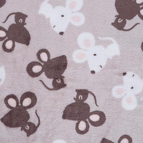Miniatura 2 de Mook Fabrics Ratón de franela polar de 2 caras KC 4014, corte gris por yarda