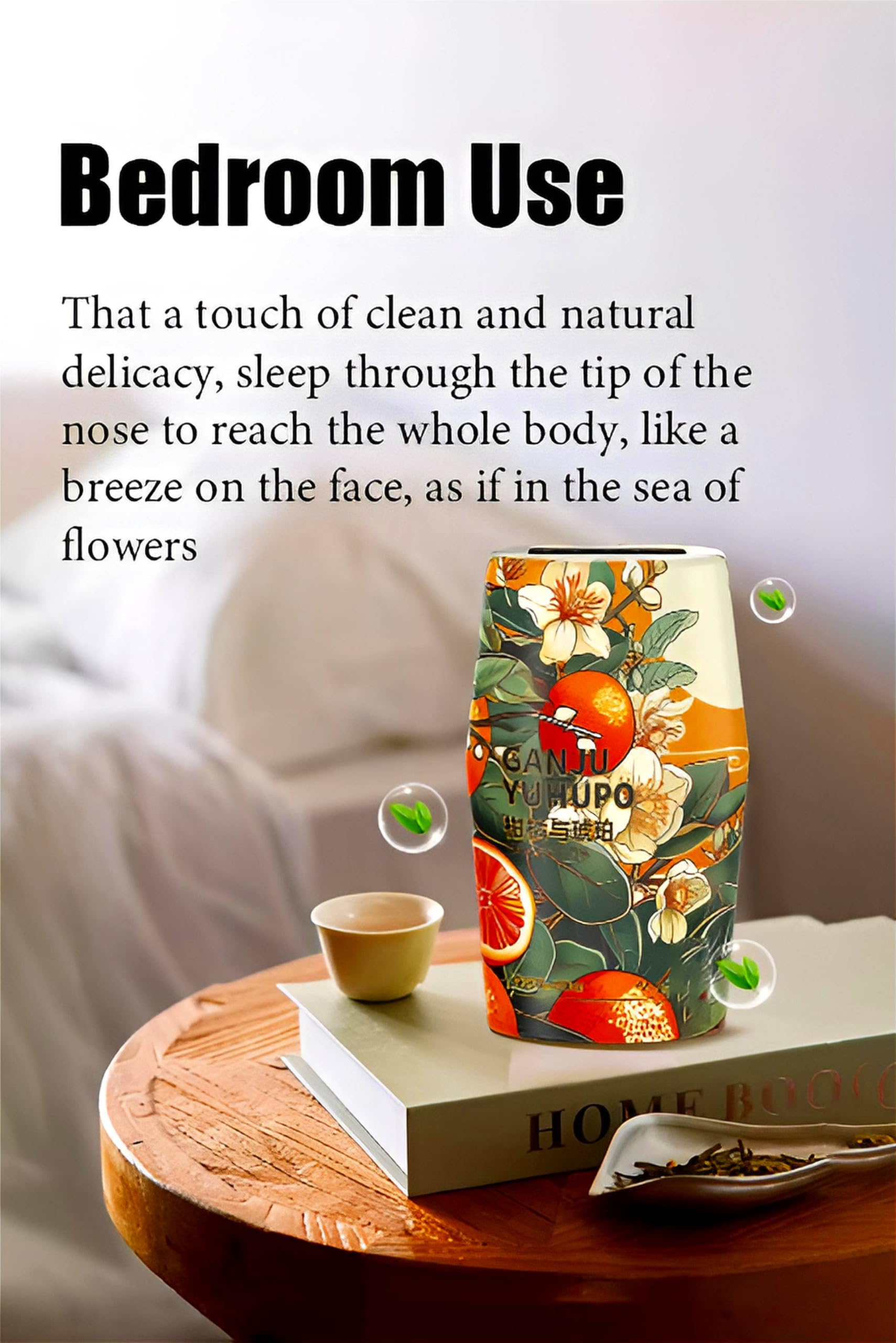Difusor de aceites Esenciales, 400 ml (13,5 FL oz), difusor de fragancias, Regalo de aromaterapia Suave, decoración para el hogar o la Oficina con Caja de Regalo(Jade Snow Tea)