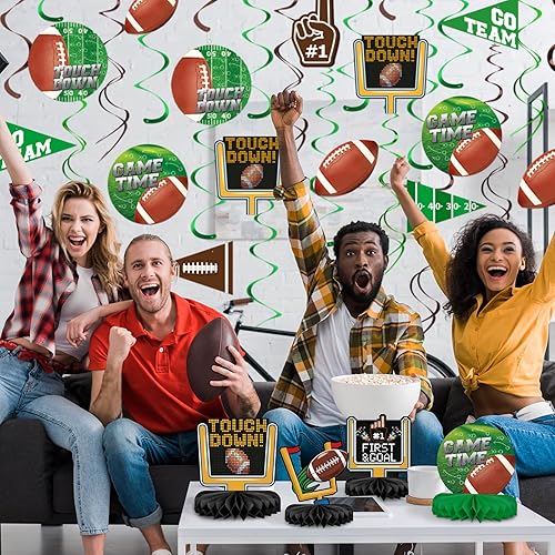 Miniatura 7 de 30 piezas de decoración de fiesta de fútbol fútbol colgante remolino para fútbol, fiesta de cumpleaños, fútbol, día de juego, fiesta de fiesta