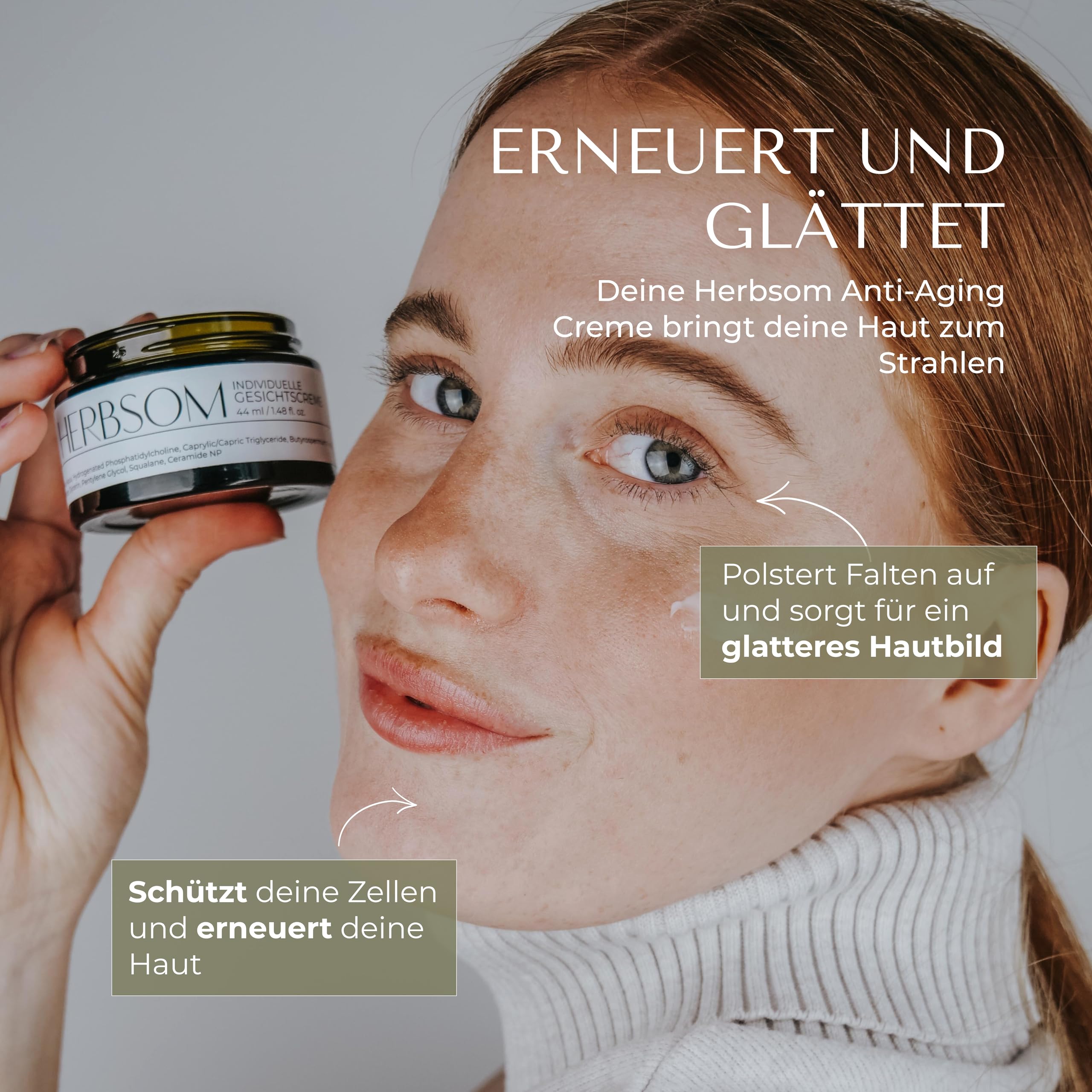 individuelle Anti-Aging Gesichtscreme I reichhaltige Creme für intensive Feuchtigkeit und ein straffes, strahlendes Hautbild
