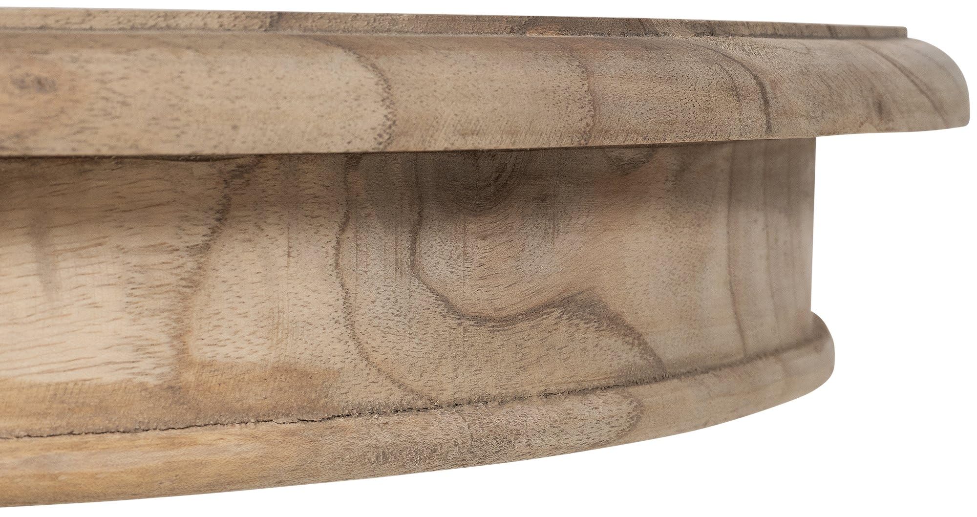 CLP Table d'appoint Wiva en Bois Rond, Table de Salon de 50 cm de diamètre pour Salle de séjour et Salle à Manger, Bois de Mindi, Couleur:Nature