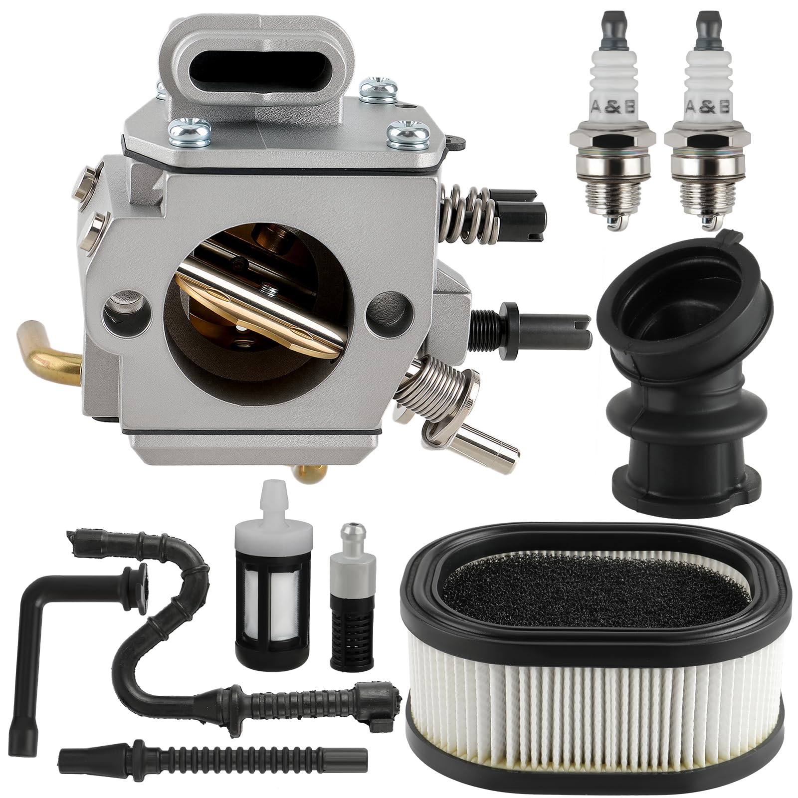 Carbhub Carbhub Carburetor for Stihl 044 046 MS440 MS460 MS 440 460 Chainsaw Parts with Air Filter Fuel Filter Spark Plug Repower kit
