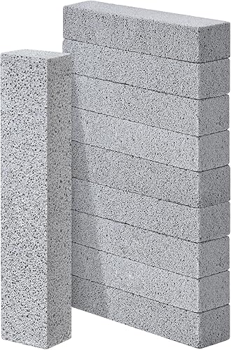 Paquete de 10 piedras pómez para limpieza de inodoros, limpia poderosamente anillos de agua dura, acumulación de calcio y manchas, adecuado para