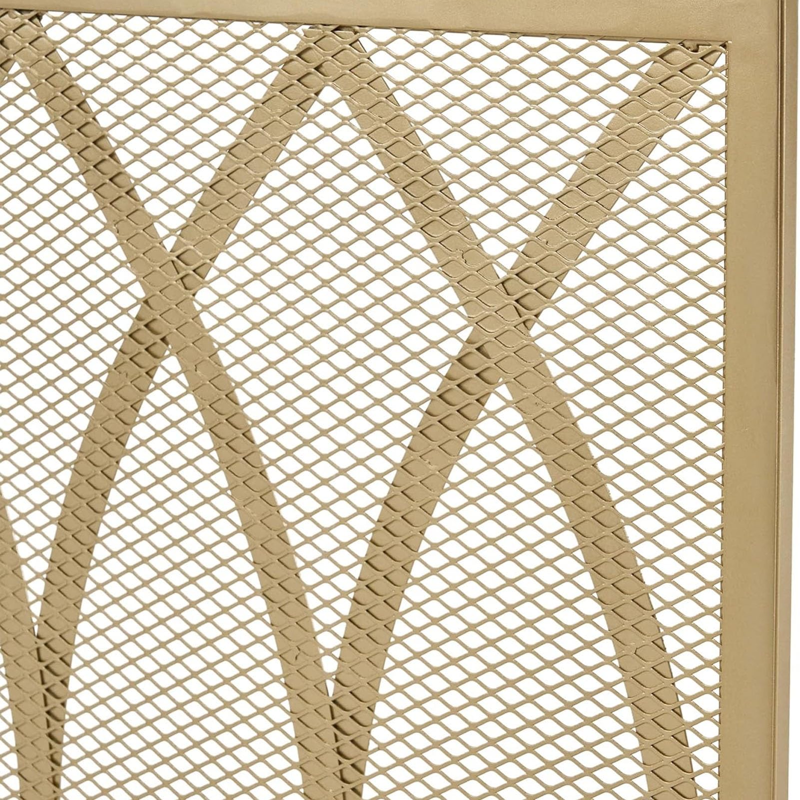 Quadratischer Kaminschutzgitter mit Einzelpaneel, Freistehender Ofenschutzgitter mit Feinem Gitter, Funkenschutzgitter für Kamine und Öfen, für Wohnzimmer(Metallic)
