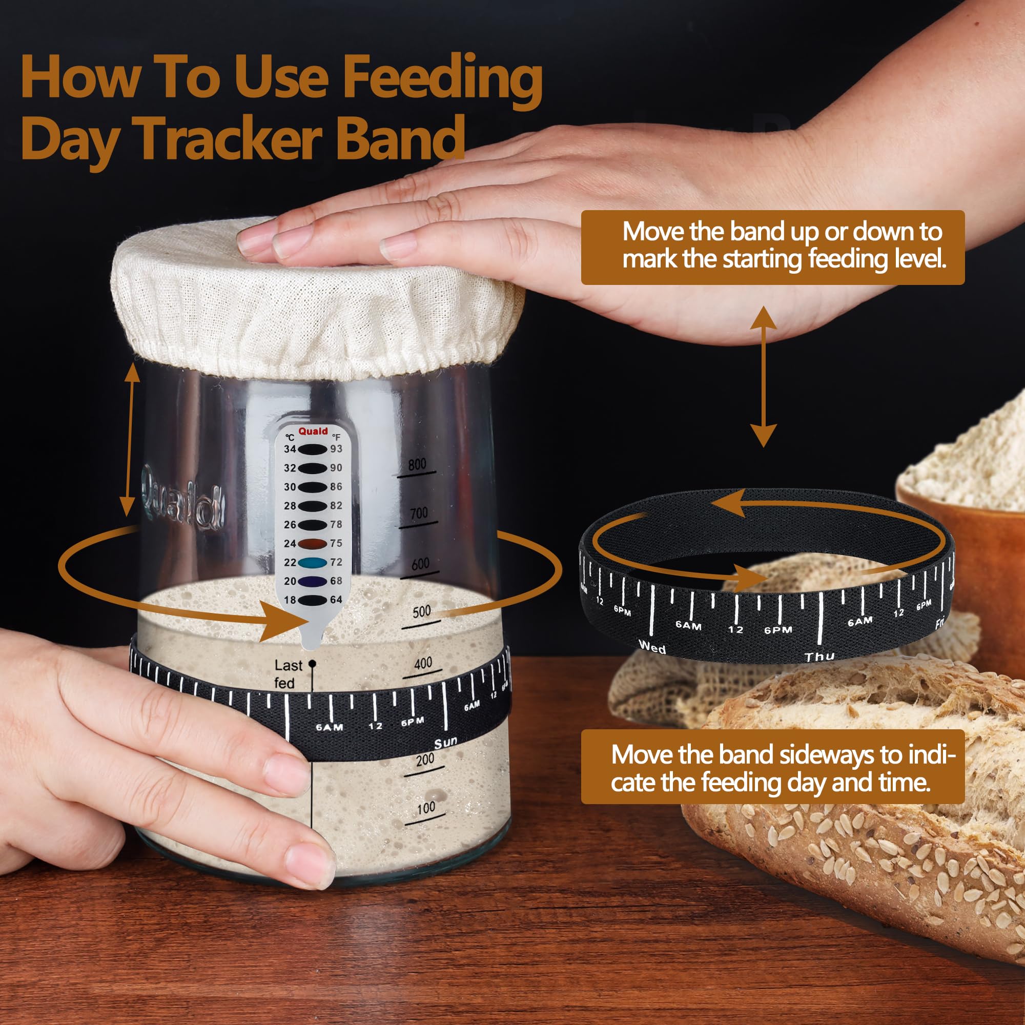 Kit De Démarrage Pour Levain De Levain, Pot De 1 000 Ml Avec Couvercle