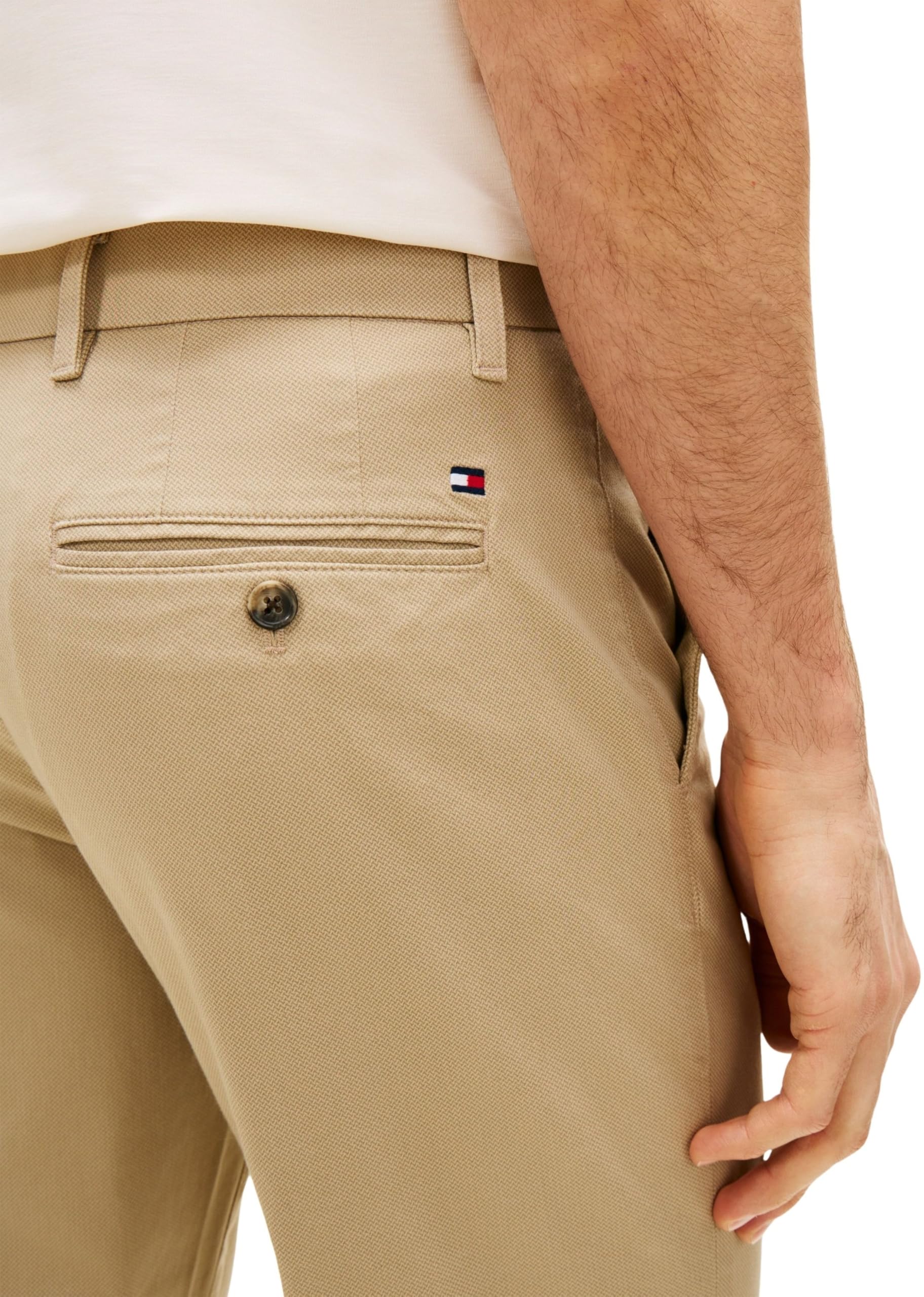 Tommy Hilfiger Herren Hose Chino Printed Structure Stretch