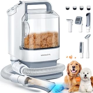 Meowant Dog Grooming Kit for Shedding with 3.2L Large Dust Cup, Pet Grooming Vacuum with 5 Proffesional Tools for Sheldding & Cleaning, 3 Mode Powerful Suction, Suitable for Dogs and Cats