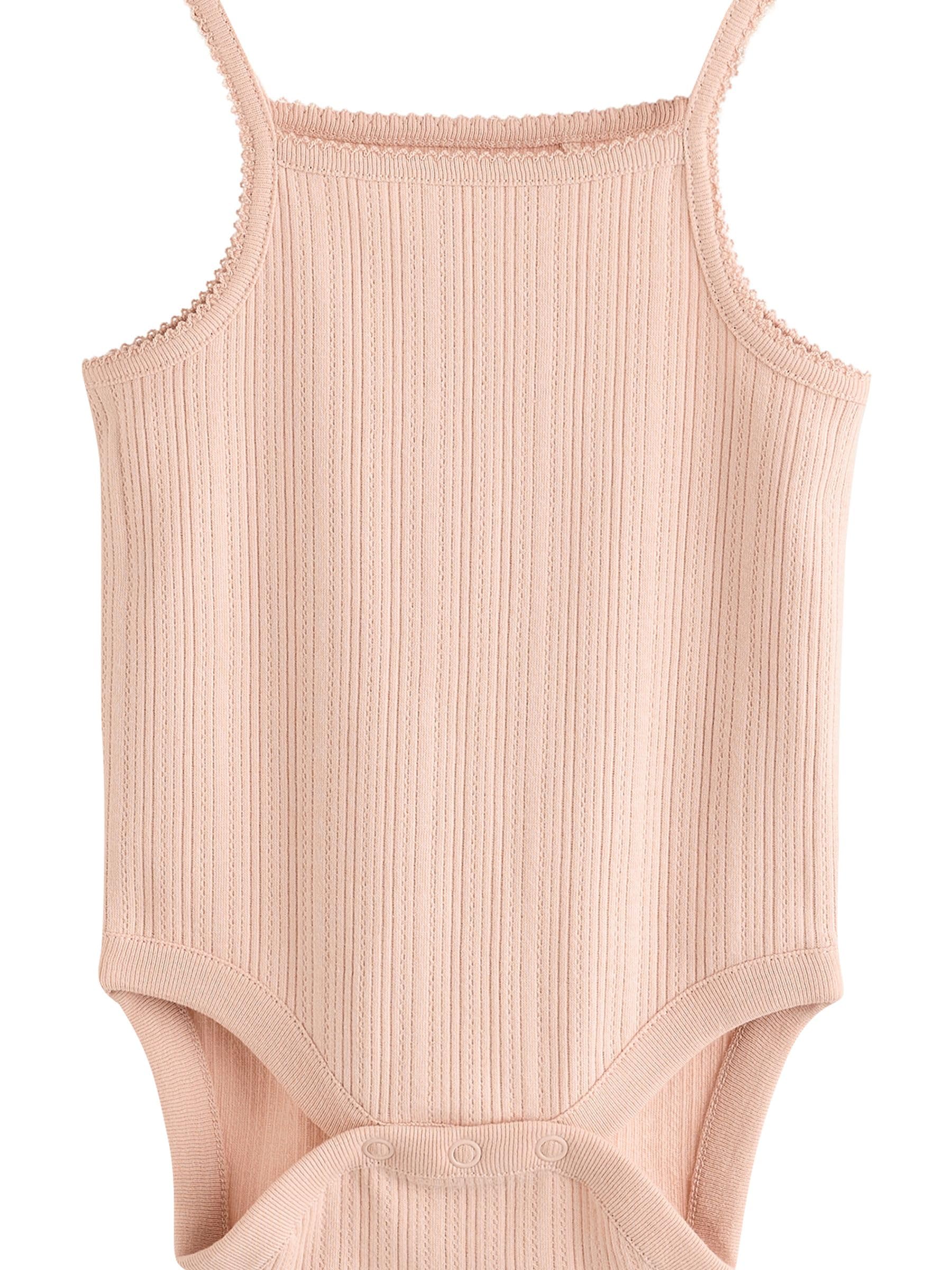 NEXT Bambina Confezione da 5 body per neonati senza maniche e con spalline sottili in 100% cotone